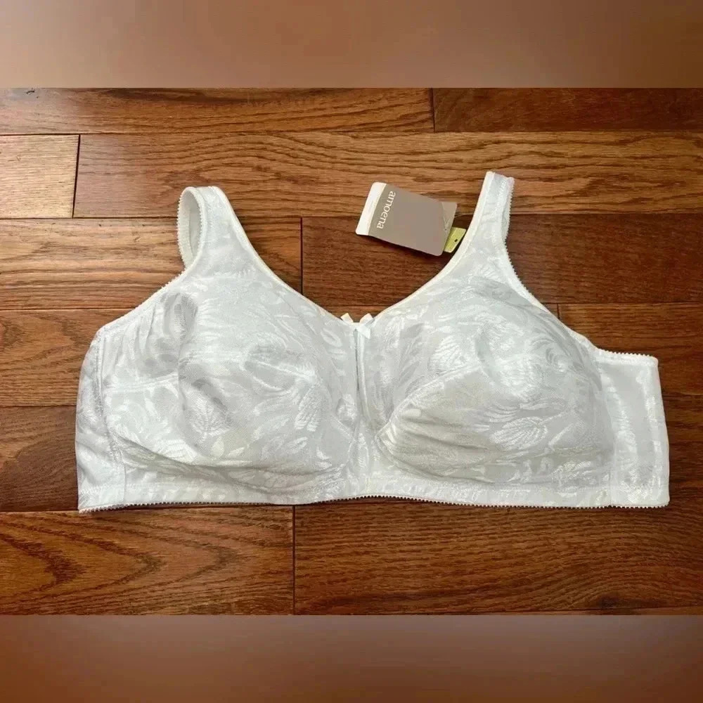 NWT- AMOENA Ella Bra 2133 Pocketed Mastectomy Wireless Size 46 D White